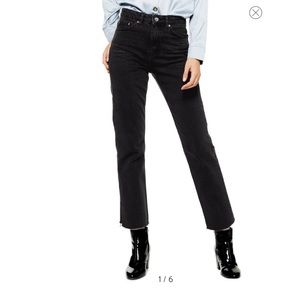 ✨Topshop✨split hem straight leg jeans